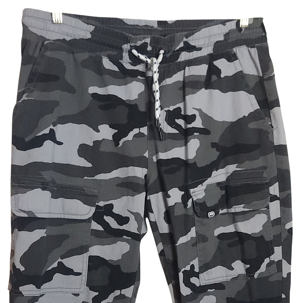 Ecko Unltd Women's Camouflage Cargo Jogger Pants Large Drawstring Waist Y2K - Picture 2 of 7